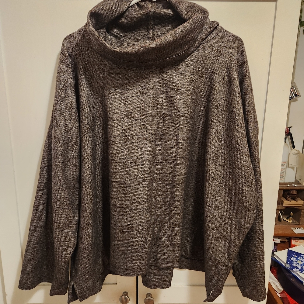 Eskandar Silk/Cashmere Scowl Neck Sweater